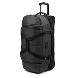 High Sierra Fairlead 28" Drop Bottom Wheeled Duffel, Mercury/Black