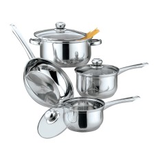 Gourmet Edge 7pc Family Size Stainless Steel Cookware Set