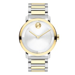 MOVADO MEN'S BOLD EVOLUTION 2.0 TWO-TONE STAINLESS STEEL WATCH, SILVER DIAL