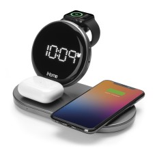 iHome PowerBoost Compact Alarm Clock w/ Qi USB, and Apple Watch Charging