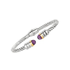 PURPLE AMETHYST CABLE BRACELET