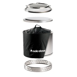 SOLO STOVE BONFIRE 2.0 BACKYARD BUNDLE - BONFIRE, STAND, SHELTER, SHIELD, LID